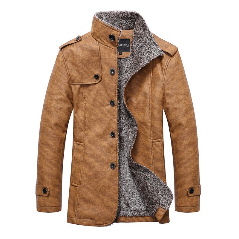 Men’s Jacket – Insulated Structured Fit – Sherpa Lined – Button Front – Hip Length