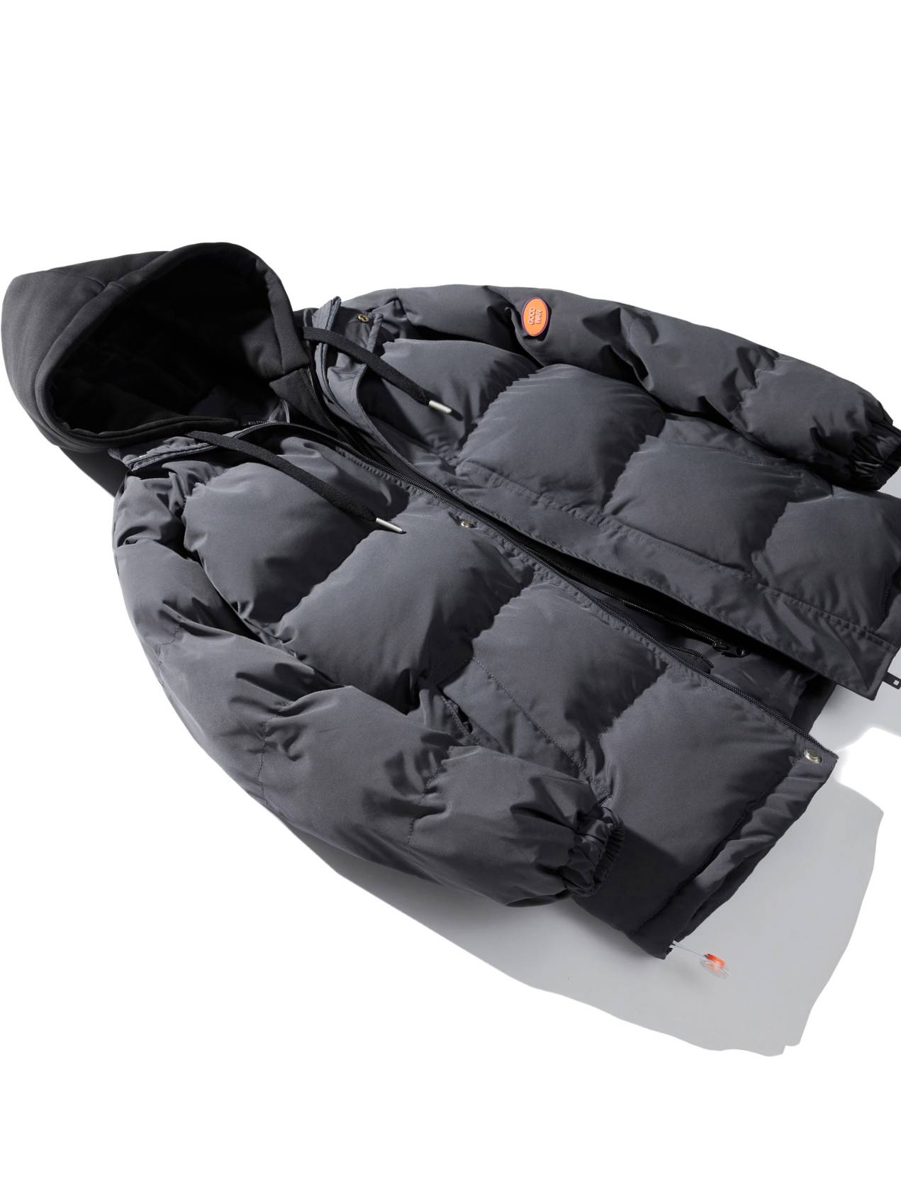 Men's Puffer Jacket - Hooded - Quilted Insulated Warmth - Full Zip Lightweight Outerwear