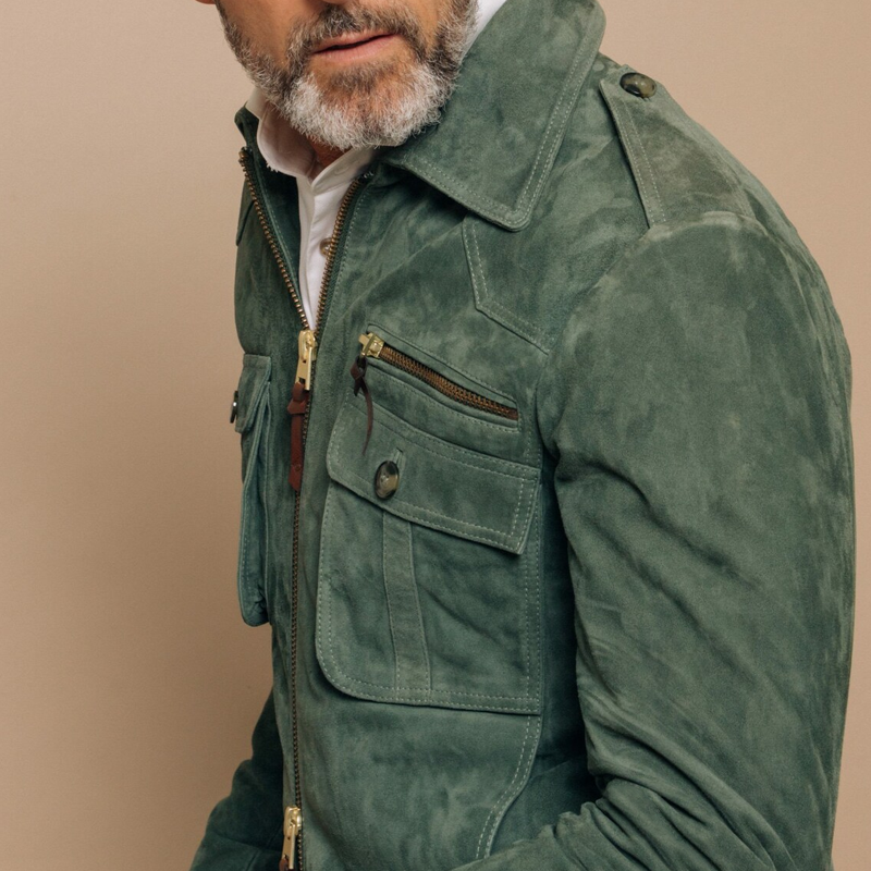 Men’s Full-Zip Jacket – Tailored Fit – Utility Pockets