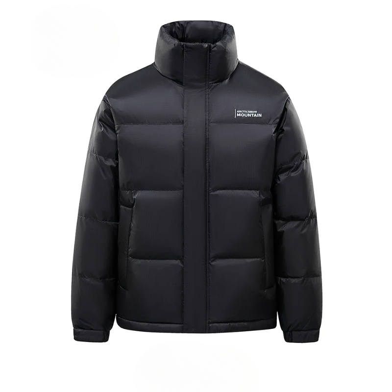 Men’s Puffer Jacket – Quilted Insulated – Glossy Finish – Structured Fit