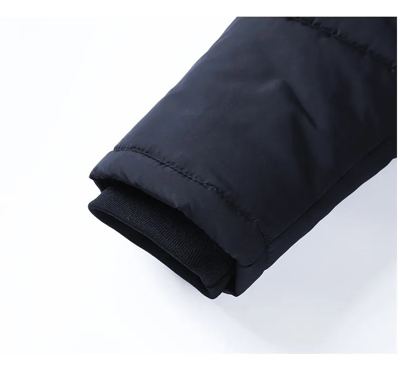 Men’s Padded Jacket – Mid-Length – Fur Hood – Quilted – Regular Fit – Weather-Resistant