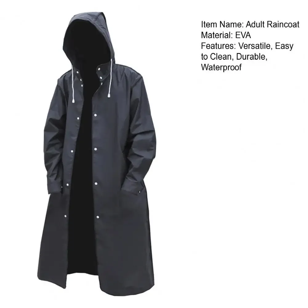 Men’s Hooded Coat – Waterproof – Oversized Fit – Long Length – Outdoor Casual Wear