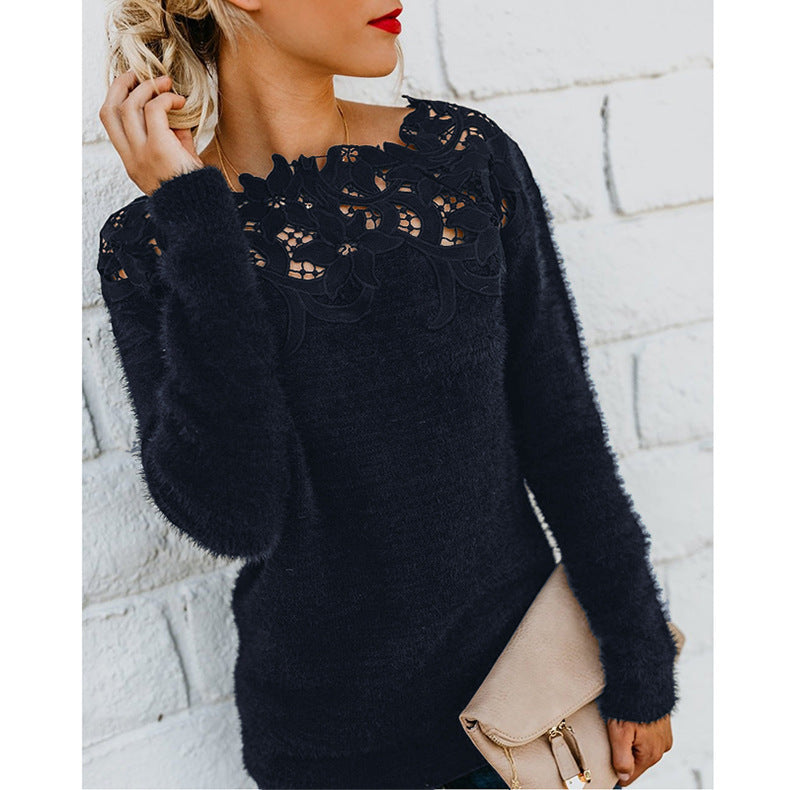 Breathable Minimalist Floral Jumper -Lightweight & All-Season Wear