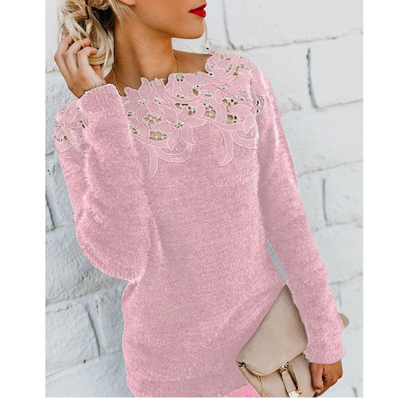 Breathable Minimalist Floral Jumper -Lightweight & All-Season Wear