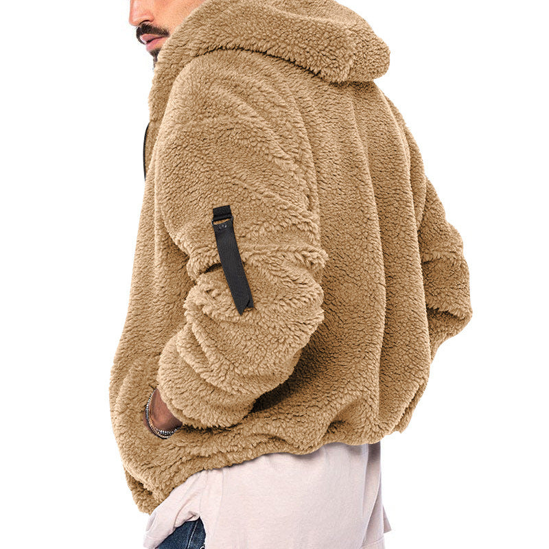 Men’s Softshell Jacket – Fleece Lined – Standard Fit – Zipper Pockets – High Neck
