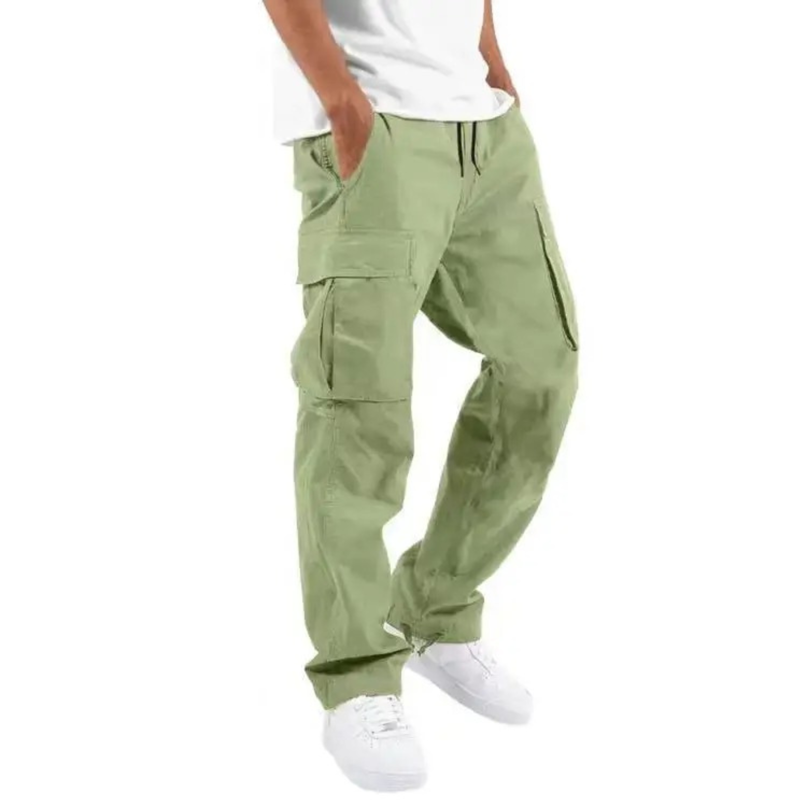 Men’s Cargo Trousers – Wide Fit –  Full Length – Multi Pocket Casual Wear