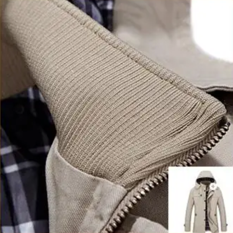 Men’s Parka Jacket – Tailored Fit – Water-Resistant – Hooded with Multiple Pockets