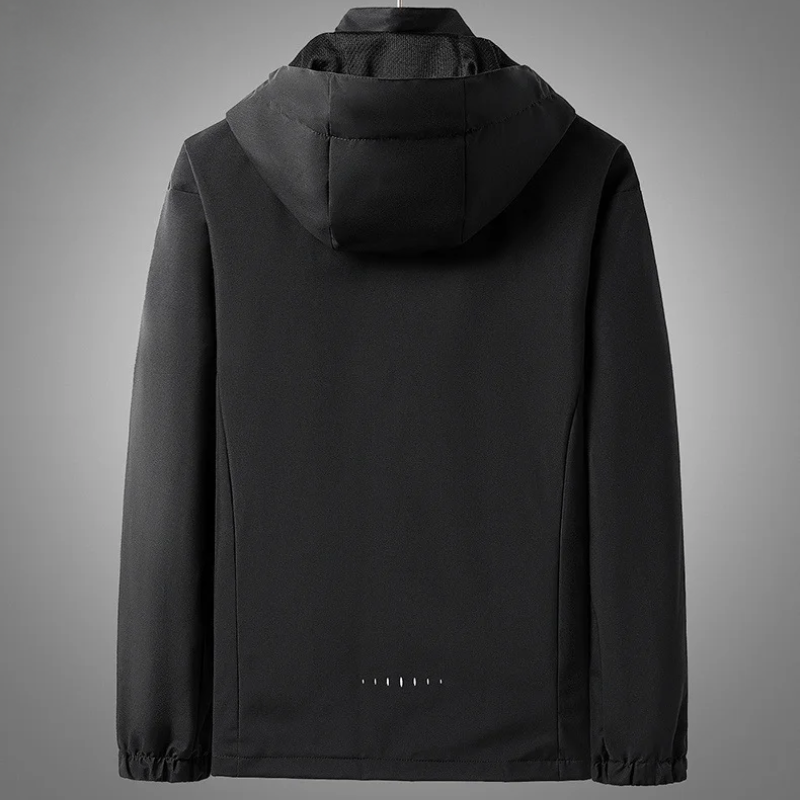 Men’s Raincoat – Regular Fit – Lightweight Waterproof – High Collar – Hip Length
