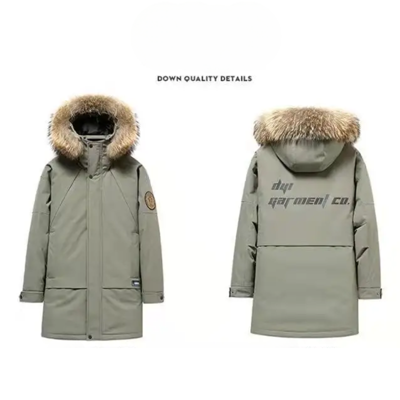 Men’s Parka Jacket – Relaxed Fit – Faux Fur Hood – Windproof Water-Resistant