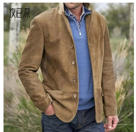 Button down retro overcoat for men