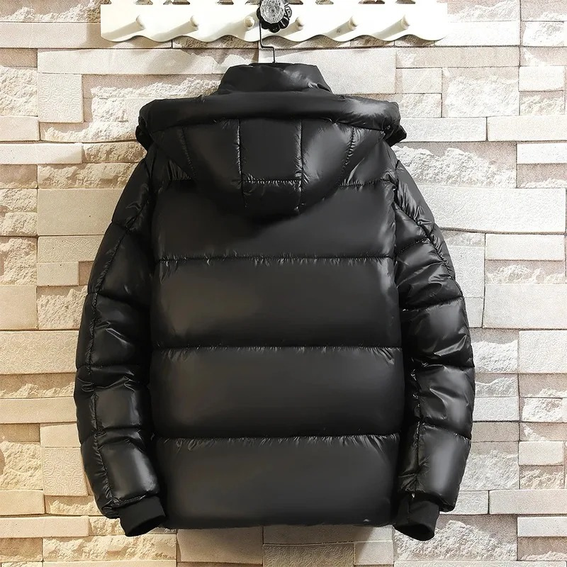 Men’s Puffer Jacket – Oversized Fit – Quilted with Detachable Hood – Insulated Warm