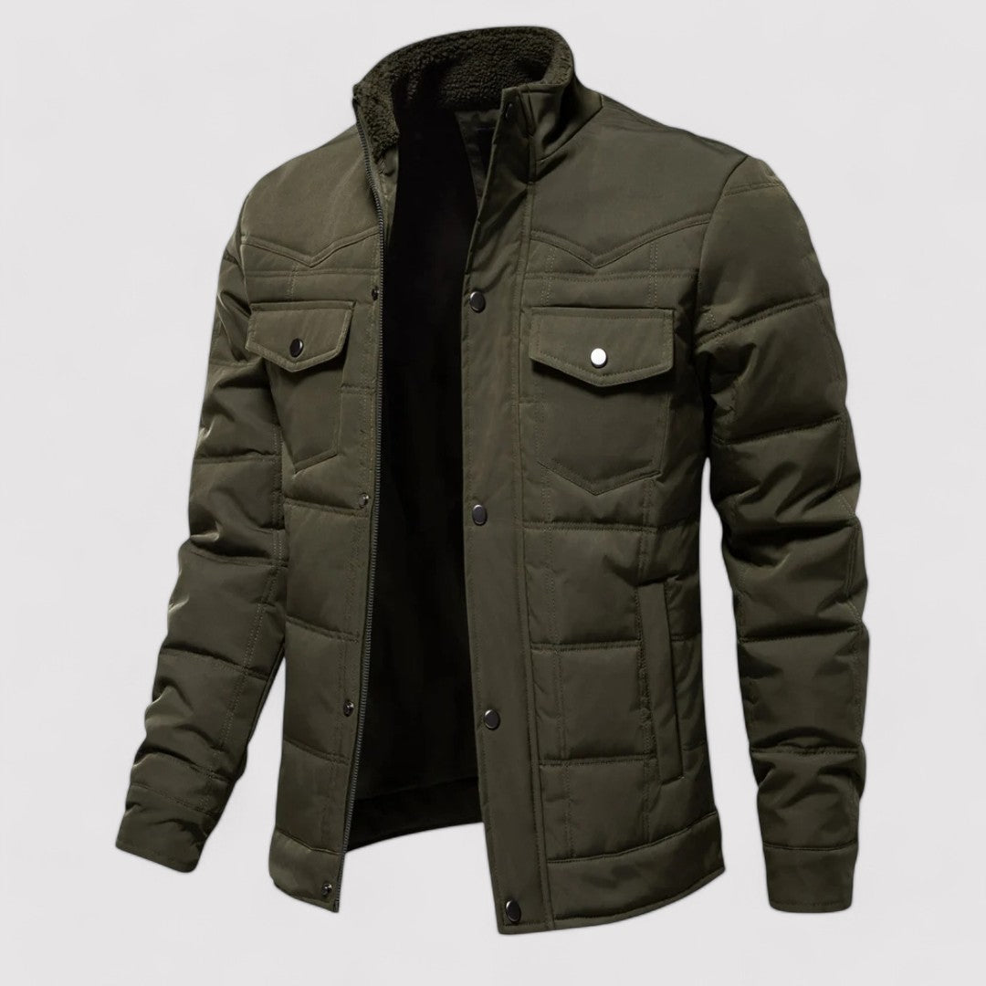Classic plaid winter jacket for men