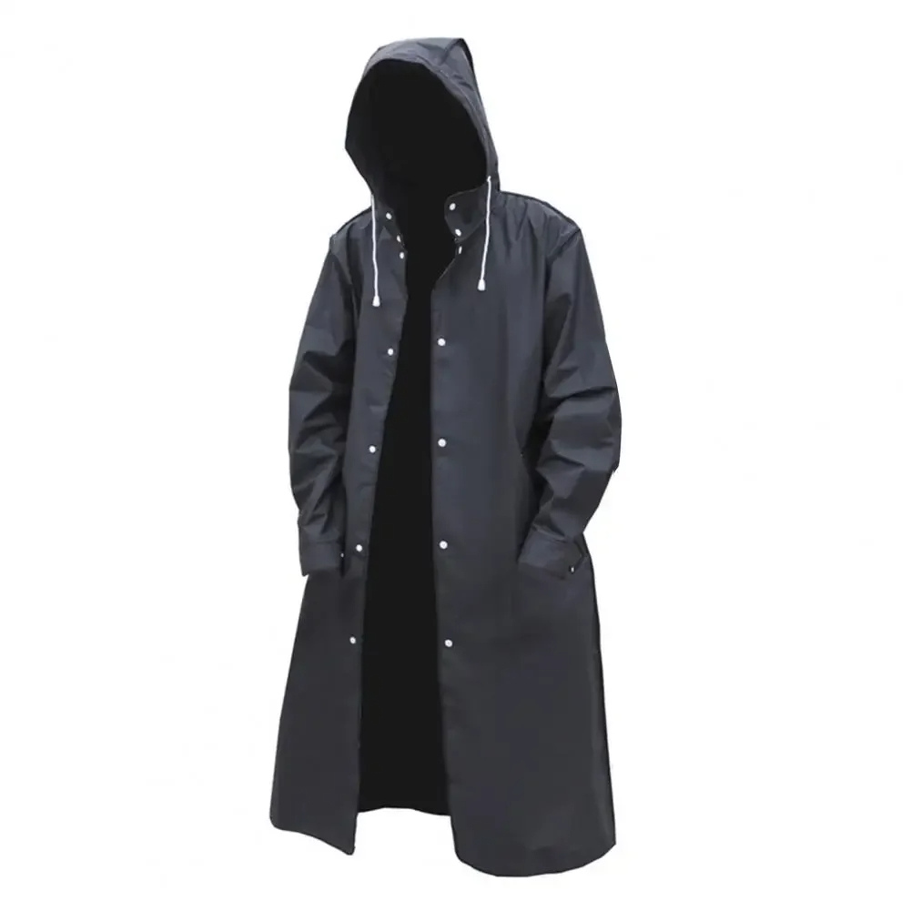 Men’s Hooded Coat – Waterproof – Oversized Fit – Long Length – Outdoor Casual Wear