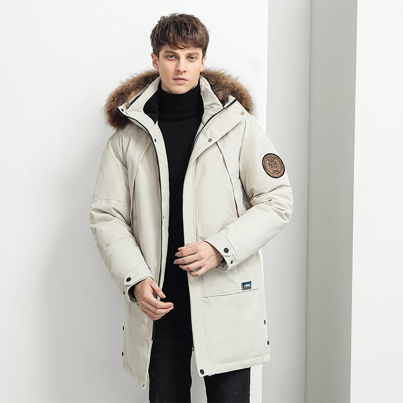 Men’s Parka Jacket – Relaxed Fit – Faux Fur Hood – Windproof Water-Resistant