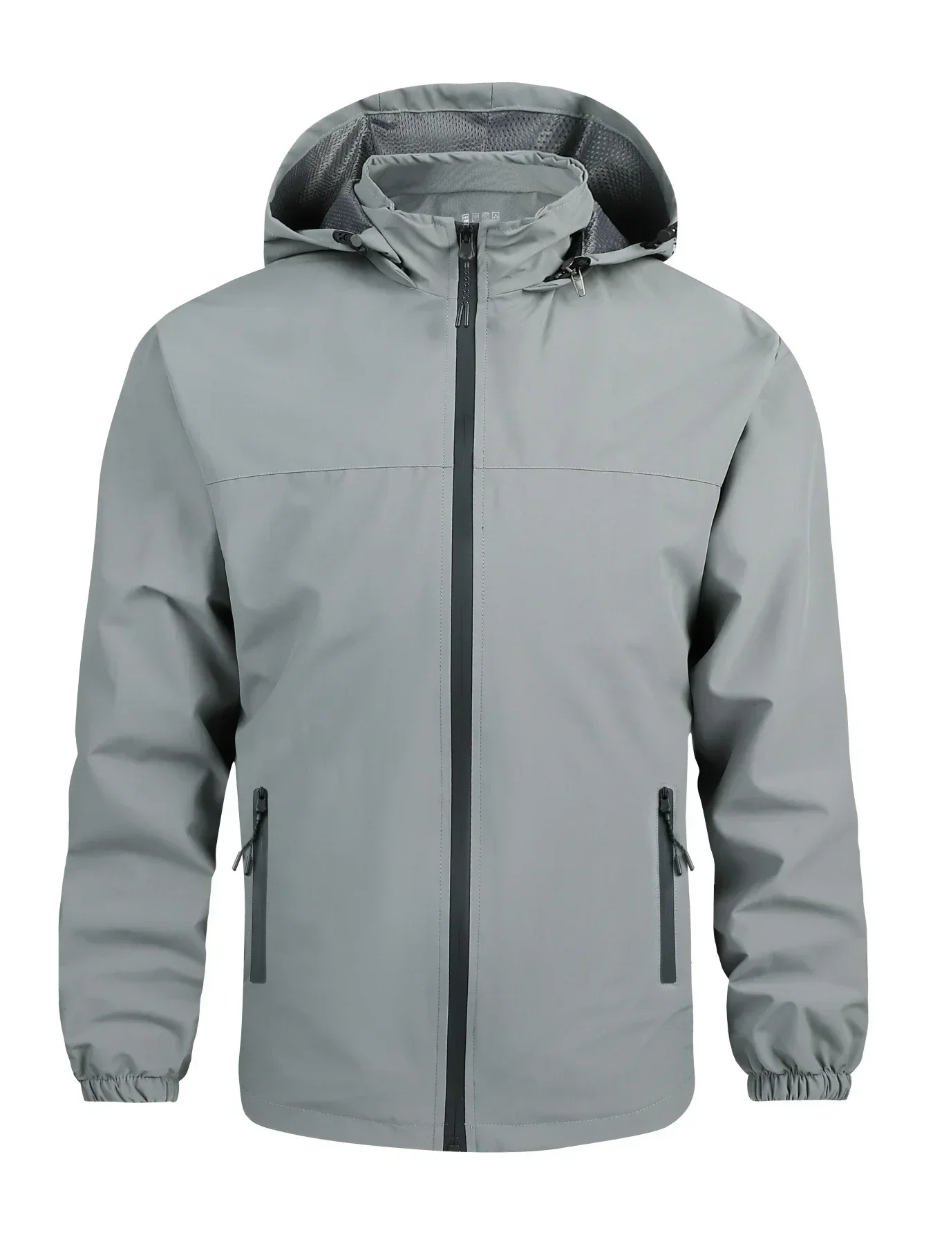 Men’s Waterproof Coat – Regular Fit – Breathable Technical Fabric – Hooded Rain Protection