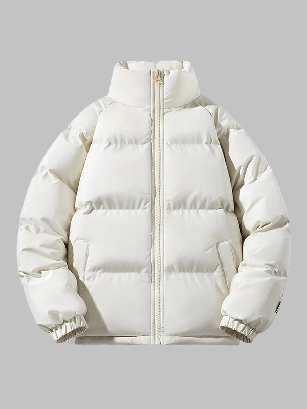 Men’s Puffer Jacket - Quilted Insulated Design - High Collar - Warm Lined Casual Wear