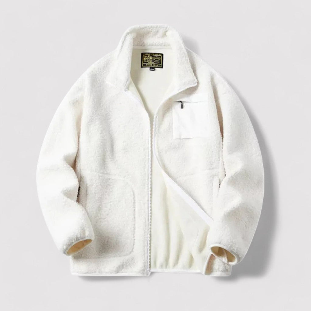 Thickened lamb fleece jacket for men
