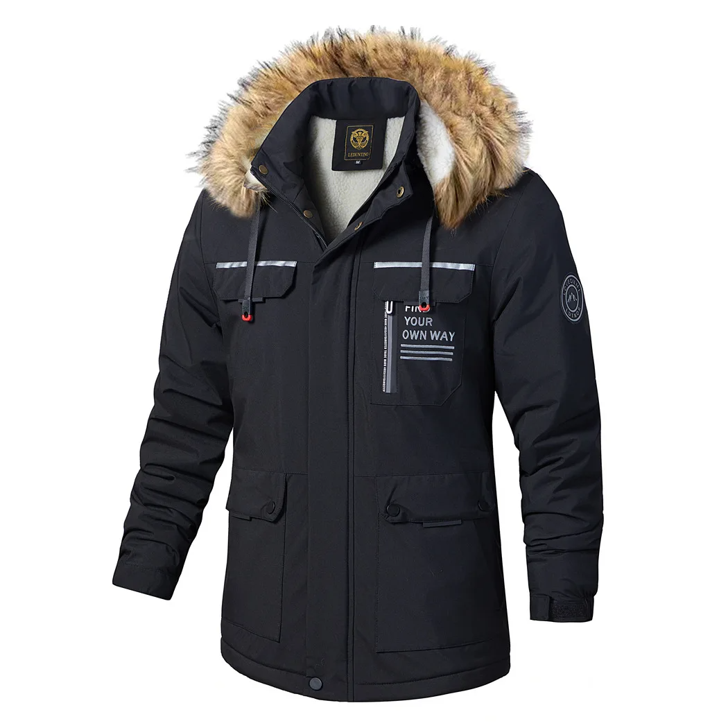 Men’s Puffer Jacket - Quilted Insulated Design - Zipper Closure - Removable Hood - Warm & Lightweight