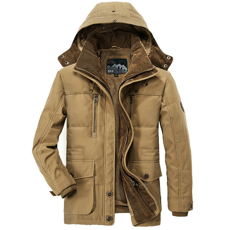 Men’s Parka Coat - Fur Lined - Detachable Hood - Insulated & Windproof