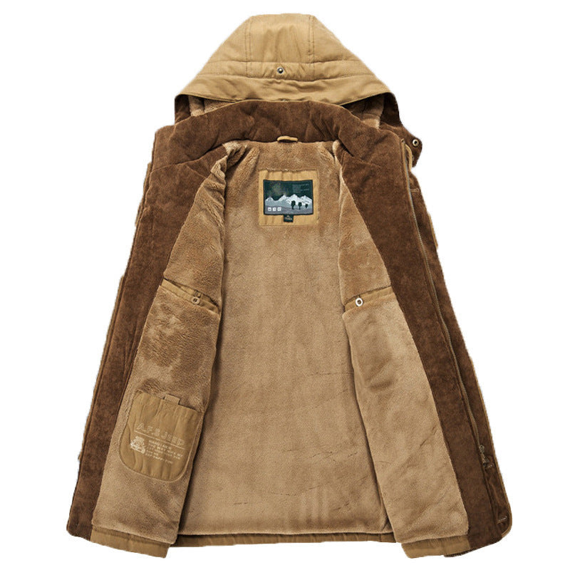 Men’s Parka Coat - Fur Lined - Detachable Hood - Insulated & Windproof