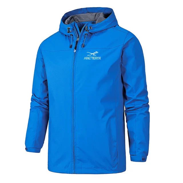Men’s Windbreaker Jacket – Water-Resistant – Lightweight – Hooded Zip-Up – Regular Fit