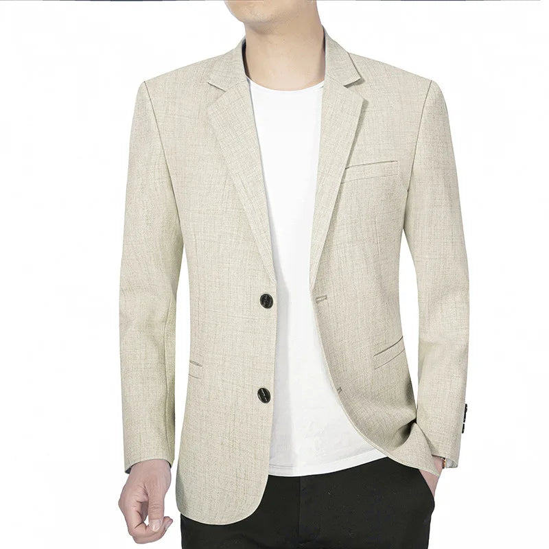 Men’s Tailored Coat – Slim Fit – Classic Notched Lapel – Two-Button Formal Style