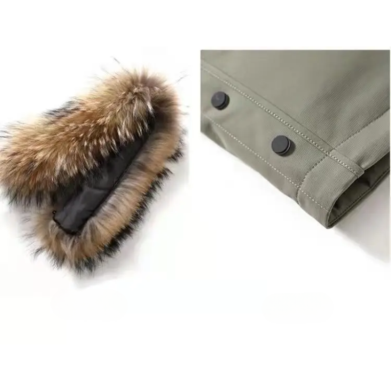 Men’s Parka Jacket – Relaxed Fit – Faux Fur Hood – Windproof Water-Resistant