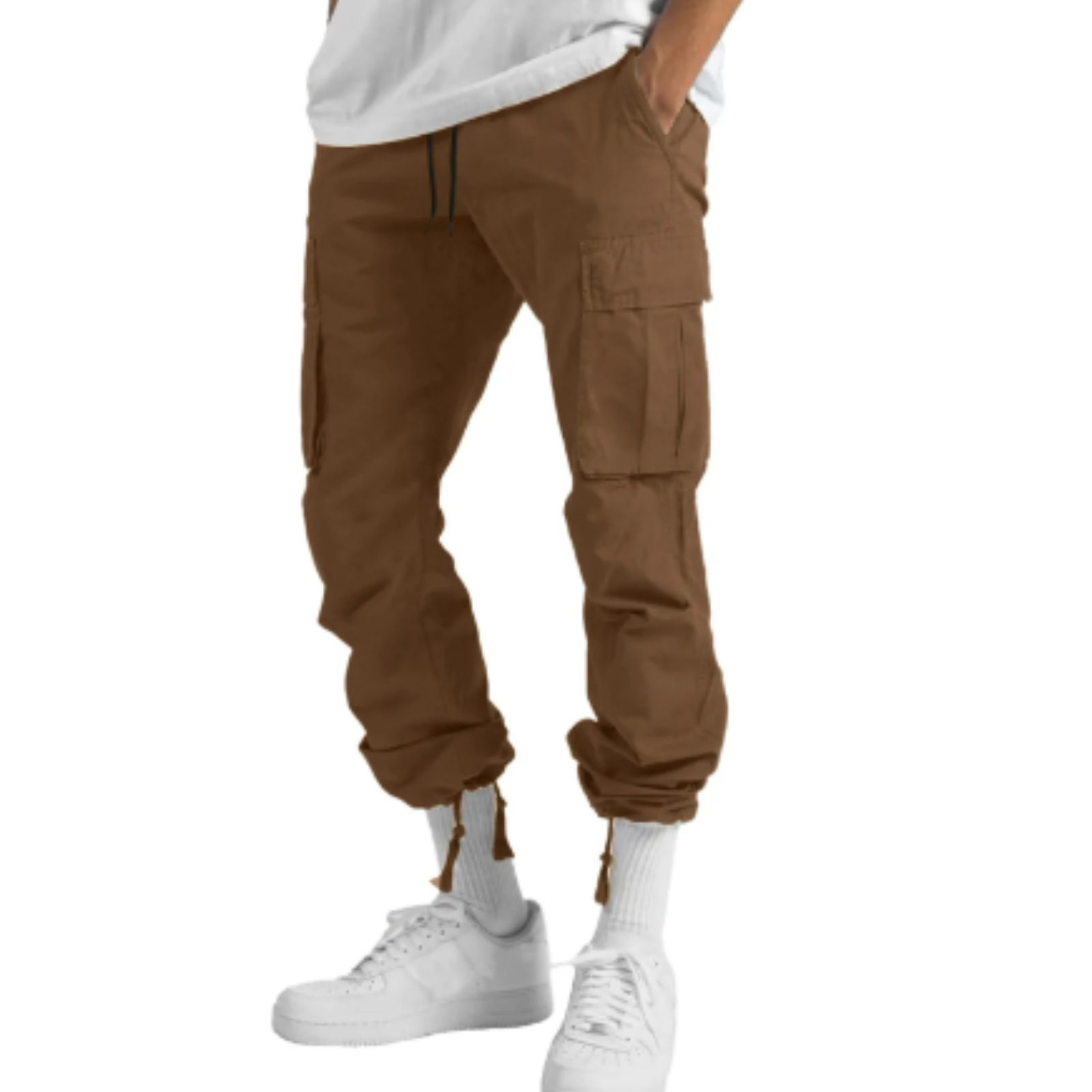 Men’s Cargo Trousers – Wide Fit –  Full Length – Multi Pocket Casual Wear