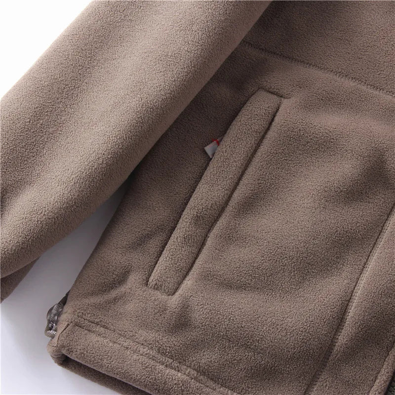 Men’s Outdoor Jacket – Stand-up Collar – Fleece Lined – Regular Fit – Zip Pockets