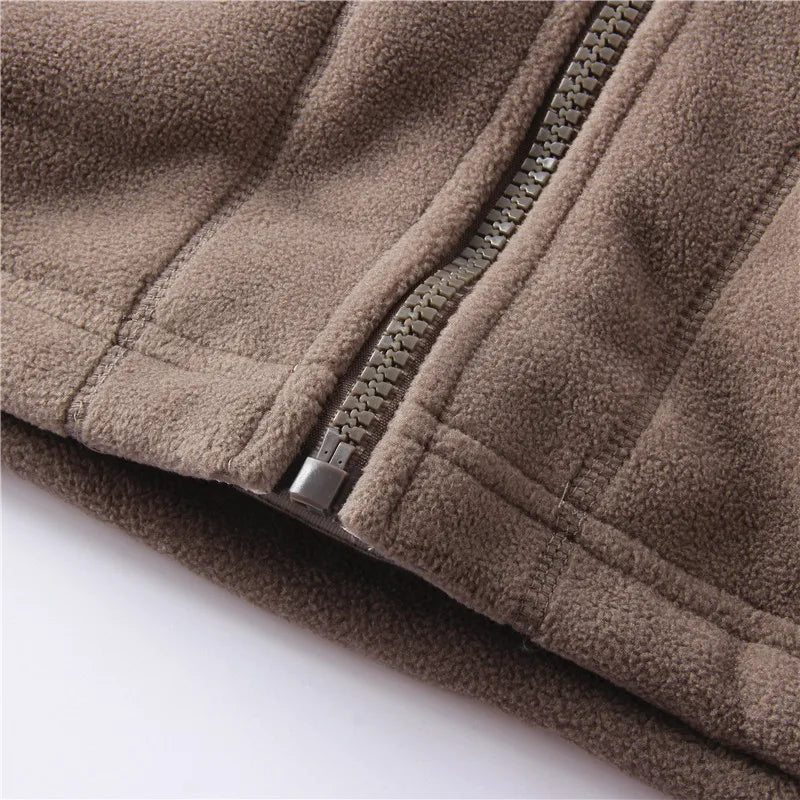Men’s Outdoor Jacket – Stand-up Collar – Fleece Lined – Regular Fit – Zip Pockets