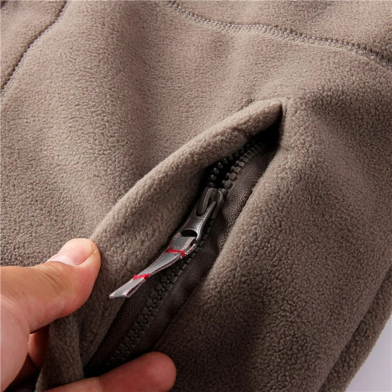 Men’s Outdoor Jacket – Stand-up Collar – Fleece Lined – Regular Fit – Zip Pockets