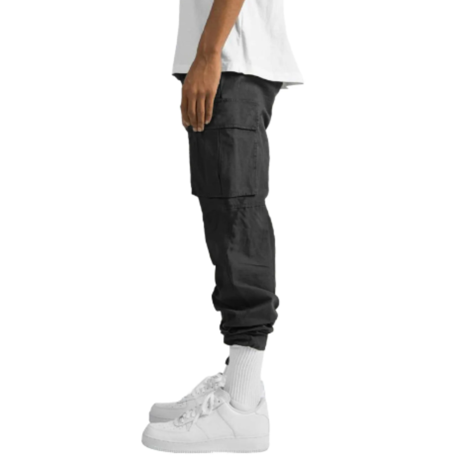 Men’s Cargo Trousers – Wide Fit –  Full Length – Multi Pocket Casual Wear