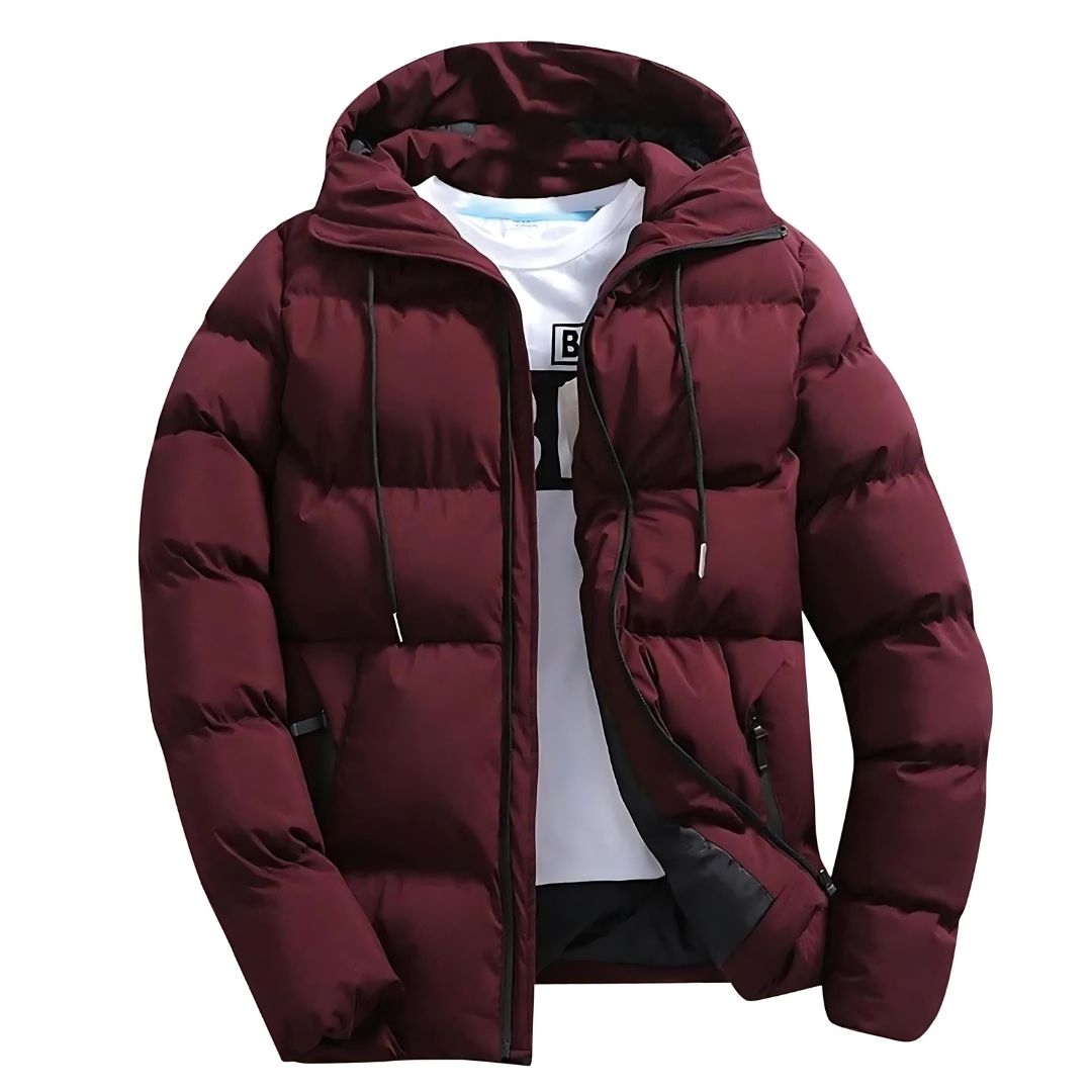 Men’s Parka Jacket – Quilted Weather-Resistant Hooded Design – Casual Fit