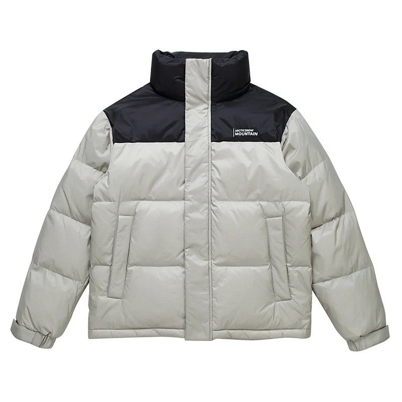 Men’s Puffer Jacket – Quilted Insulated – Glossy Finish – Structured Fit
