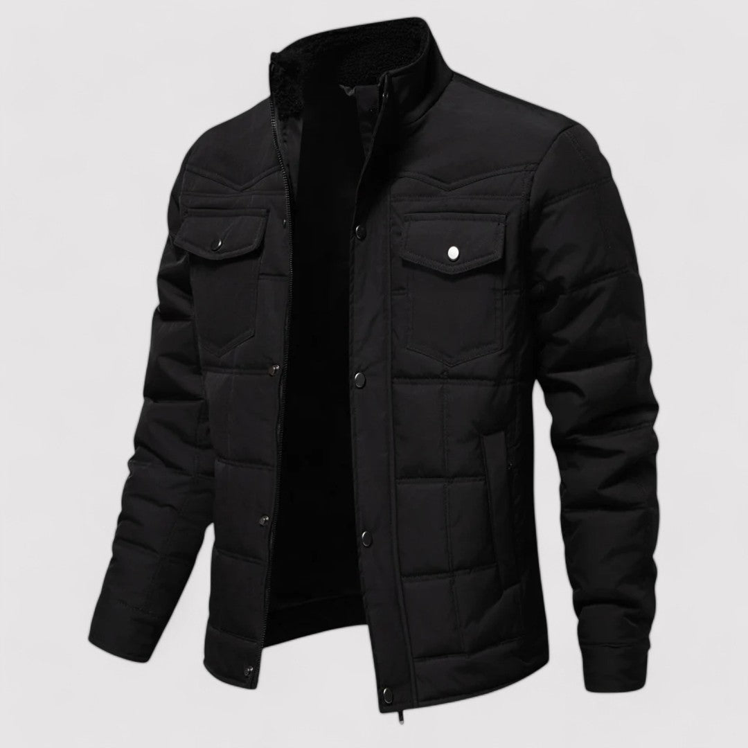 Classic plaid winter jacket for men