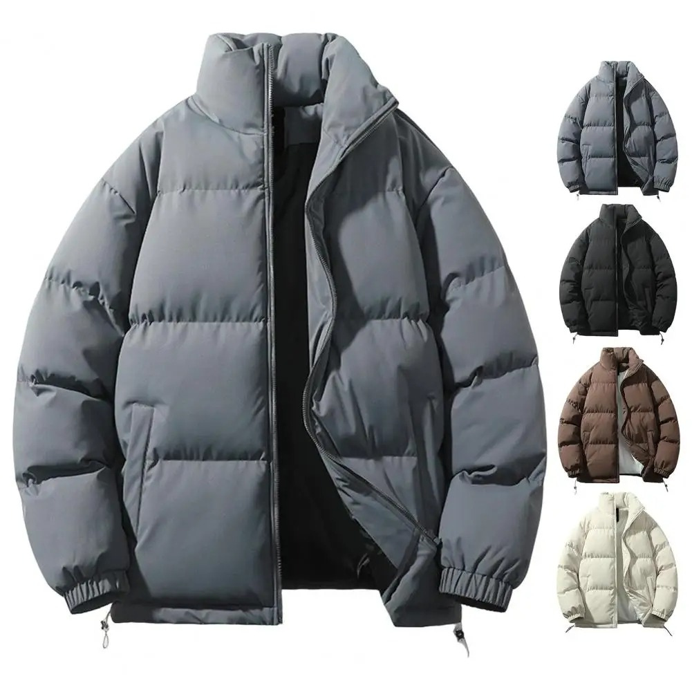 Men’s Puffer Jacket – Lightweight Quilted – Stand-Up Collar – Relaxed Fit Warm Layer