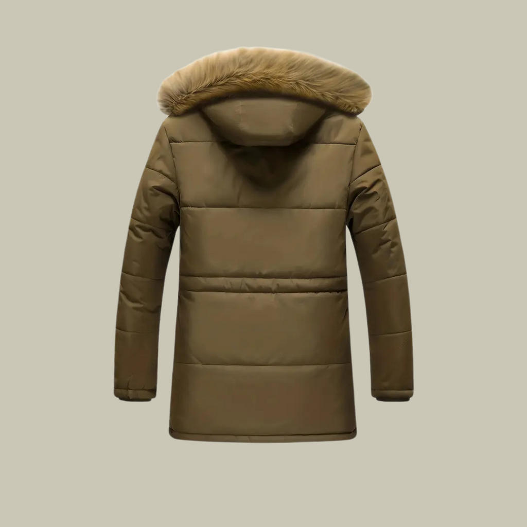 Men’s Parka Jacket – Faux Fur Lined – Water-Resistant – Quilted – Oversized Fit
