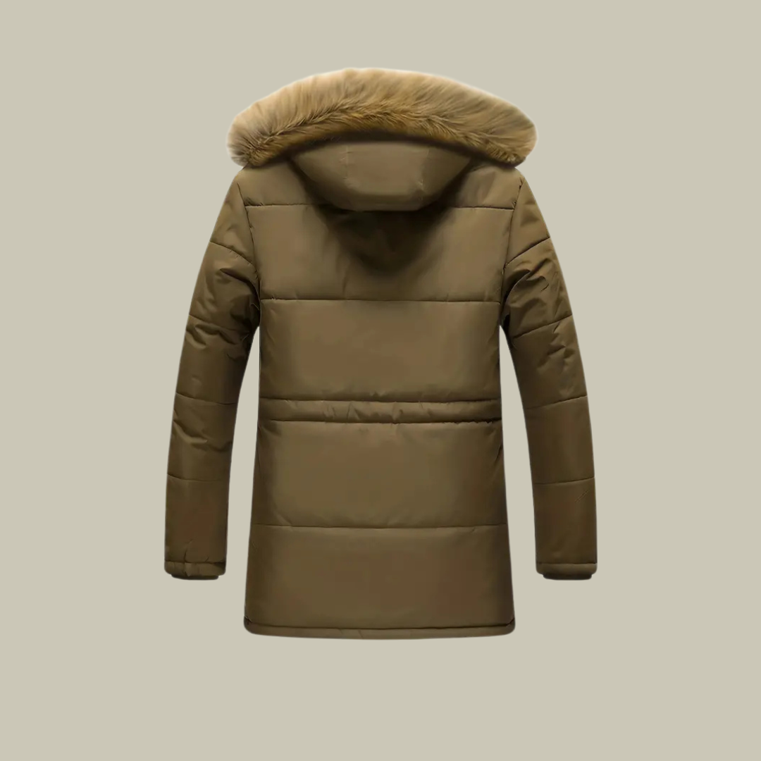 Men’s Parka Jacket – Faux Fur Lined – Water-Resistant – Quilted – Oversized Fit