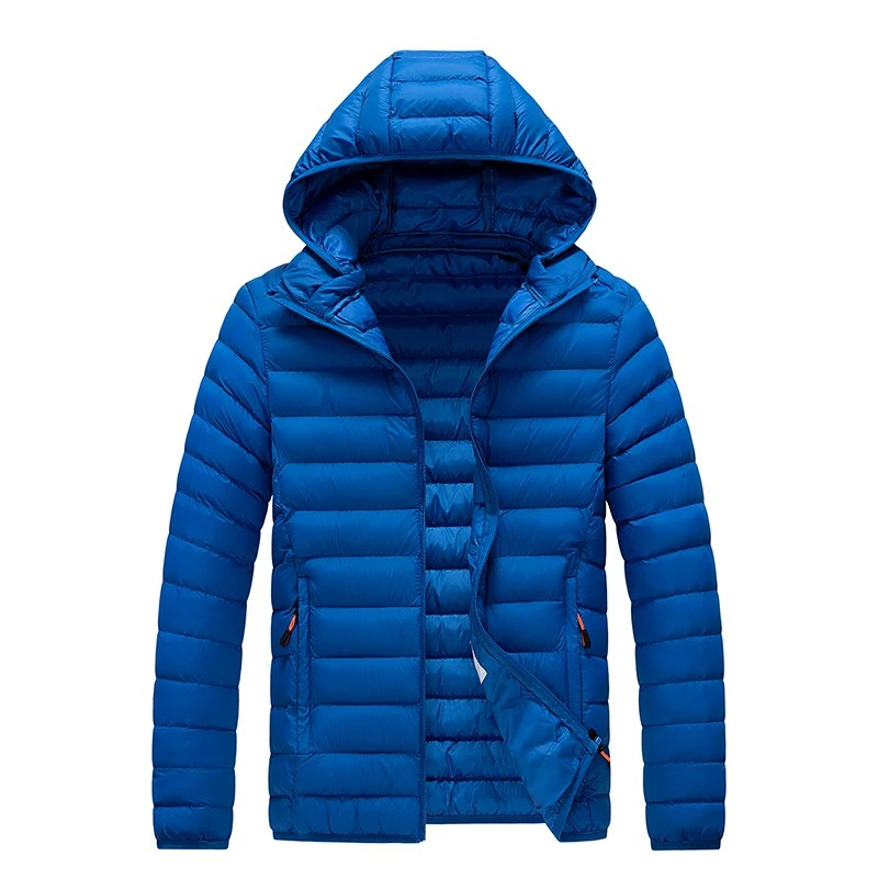 Men’s Quilted Jacket – Slim Fit – Lightweight Insulated – Hooded Water-Resistant
