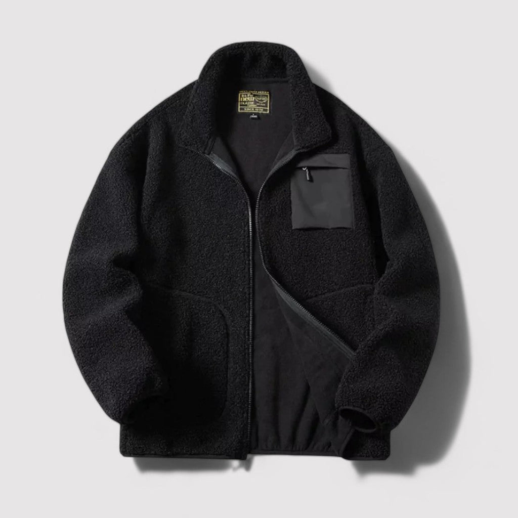 Thickened lamb fleece jacket for men
