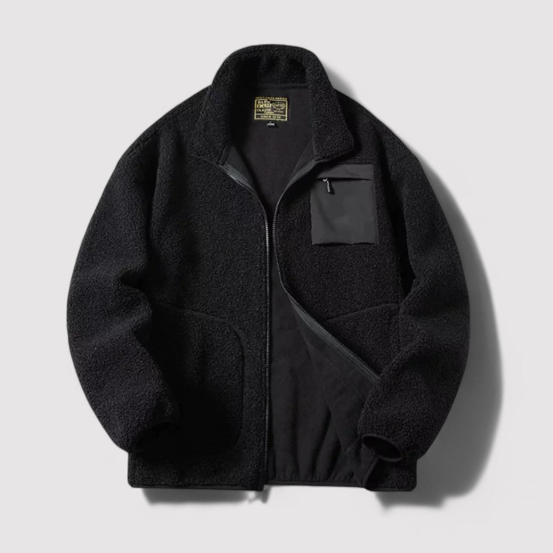 Thickened lamb fleece jacket for men