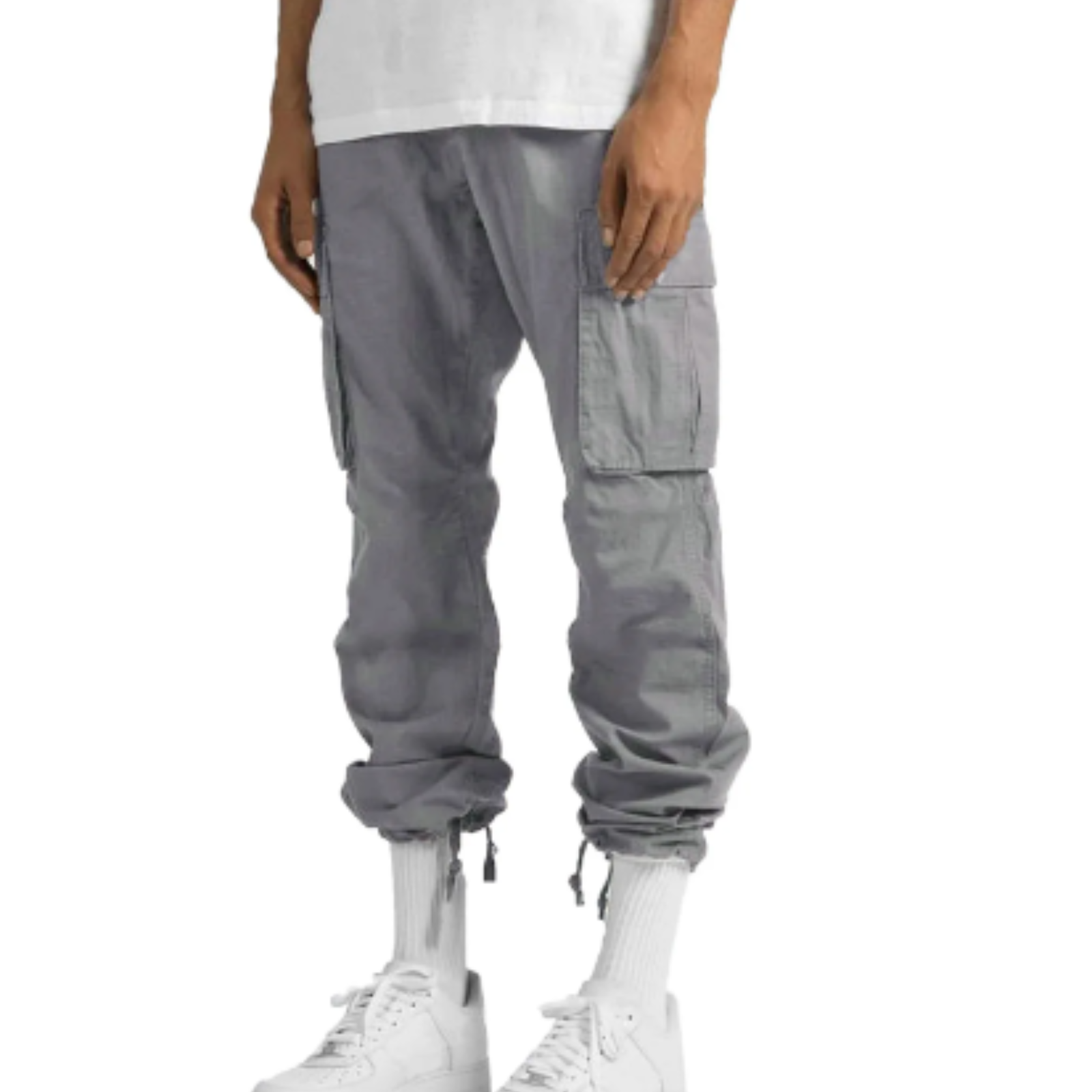 Men’s Cargo Trousers – Wide Fit –  Full Length – Multi Pocket Casual Wear