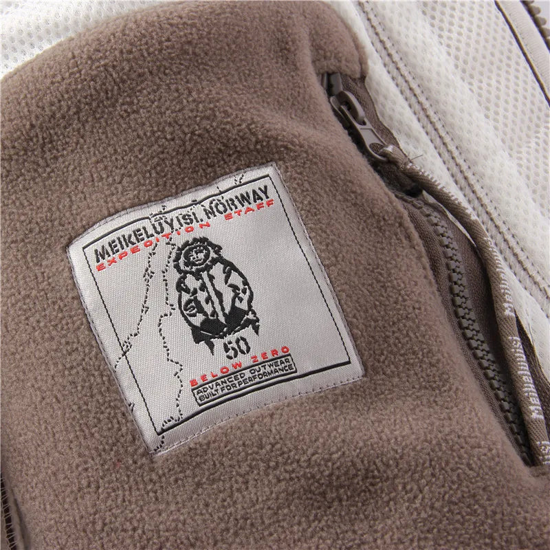 Men’s Outdoor Jacket – Stand-up Collar – Fleece Lined – Regular Fit – Zip Pockets