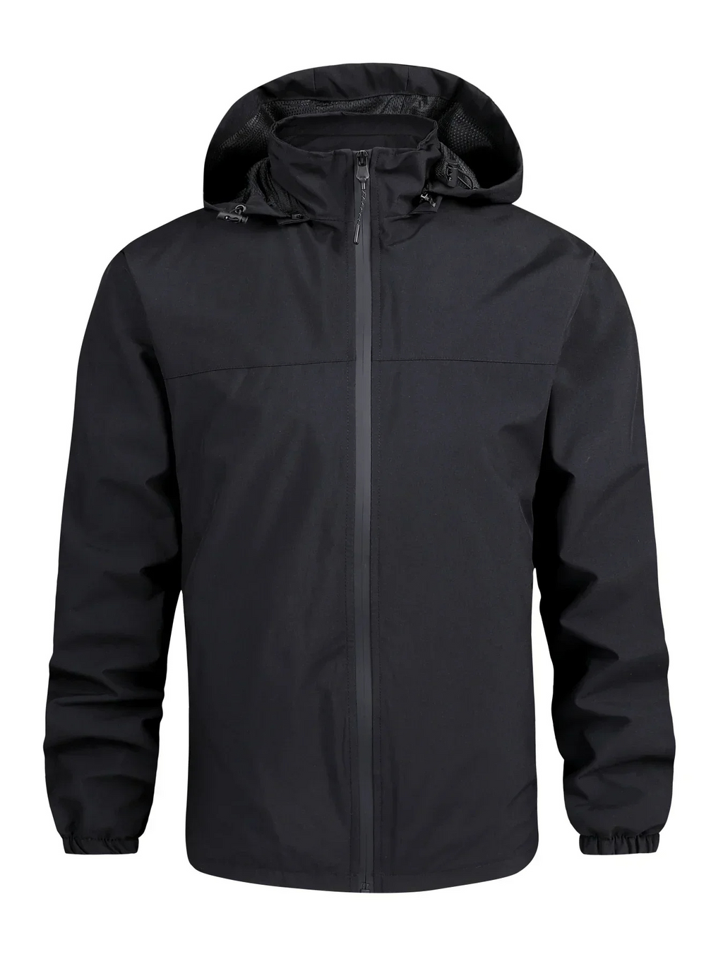 Men’s Waterproof Coat – Regular Fit – Breathable Technical Fabric – Hooded Rain Protection