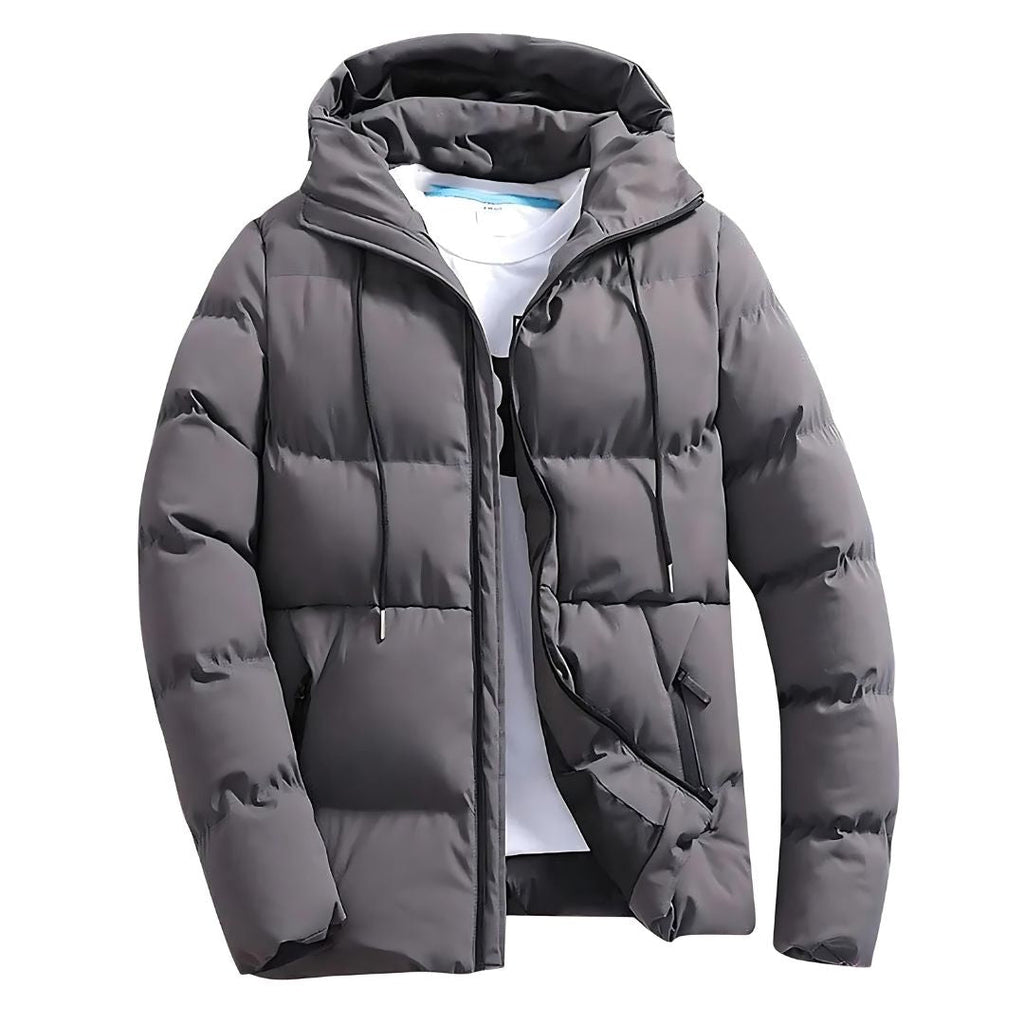 Men’s Parka Jacket – Quilted Weather-Resistant Hooded Design – Casual Fit