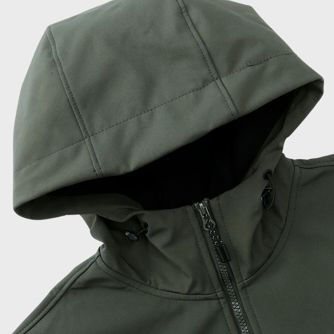 Men’s Waterproof Jacket – Hooded – Zip Pockets – Regular Fit – Wind Resistant