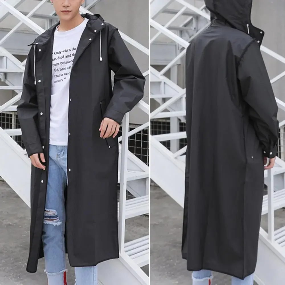 Men’s Hooded Coat – Waterproof – Oversized Fit – Long Length – Outdoor Casual Wear