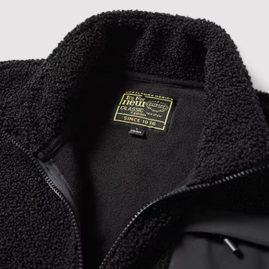 Thickened lamb fleece jacket for men