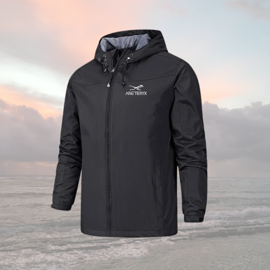 Men’s Windbreaker Jacket – Water-Resistant – Lightweight – Hooded Zip-Up – Regular Fit