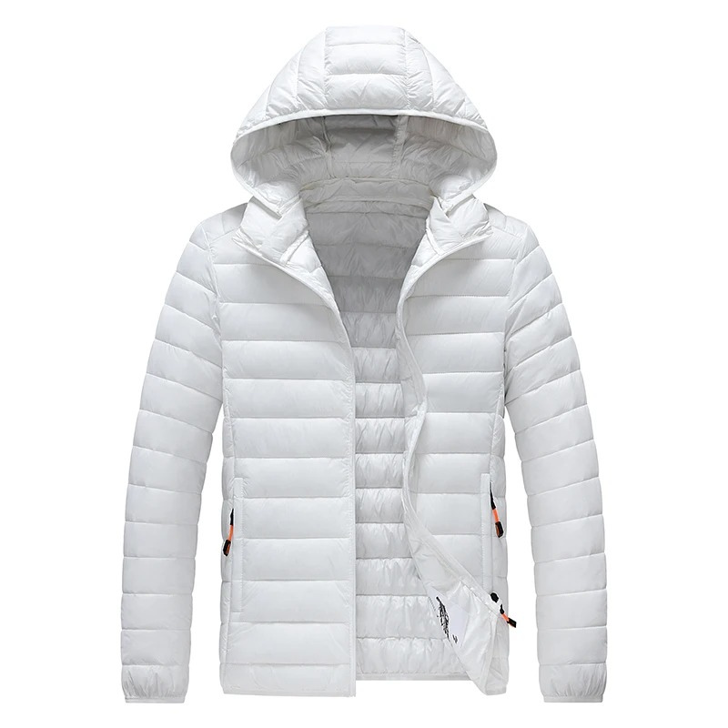 Men’s Quilted Jacket – Slim Fit – Lightweight Insulated – Hooded Water-Resistant